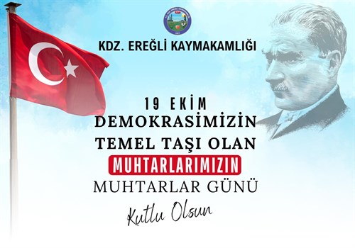 Sayın Kaymakamımız Mehmet YAPICI'nın "Muhtarlar Günü" Mesajı